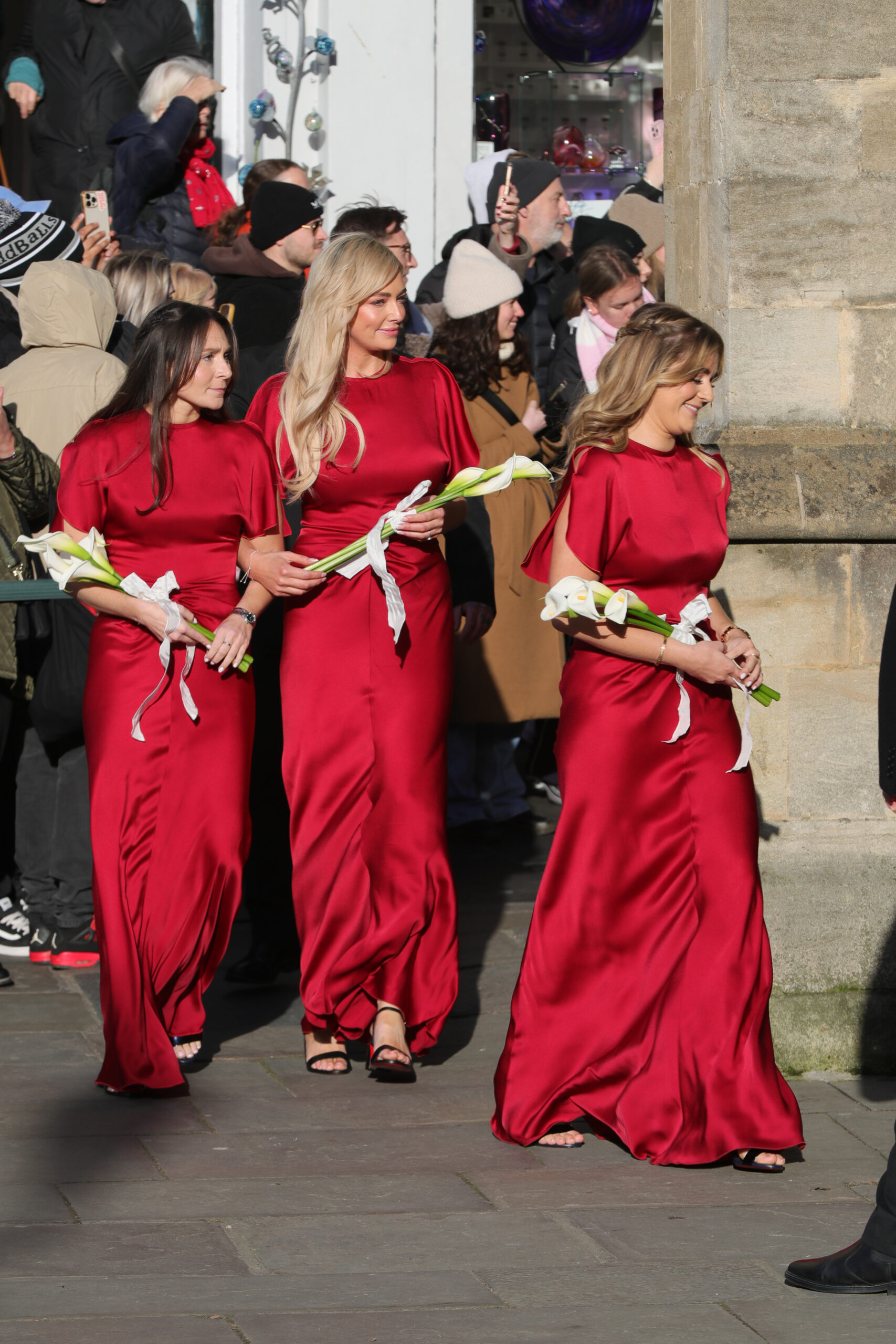 Bethany Peaty as bridesmaid at Adam Peaty's wedding