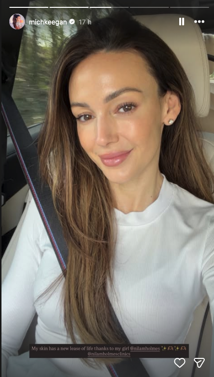Michelle Keegan in the car