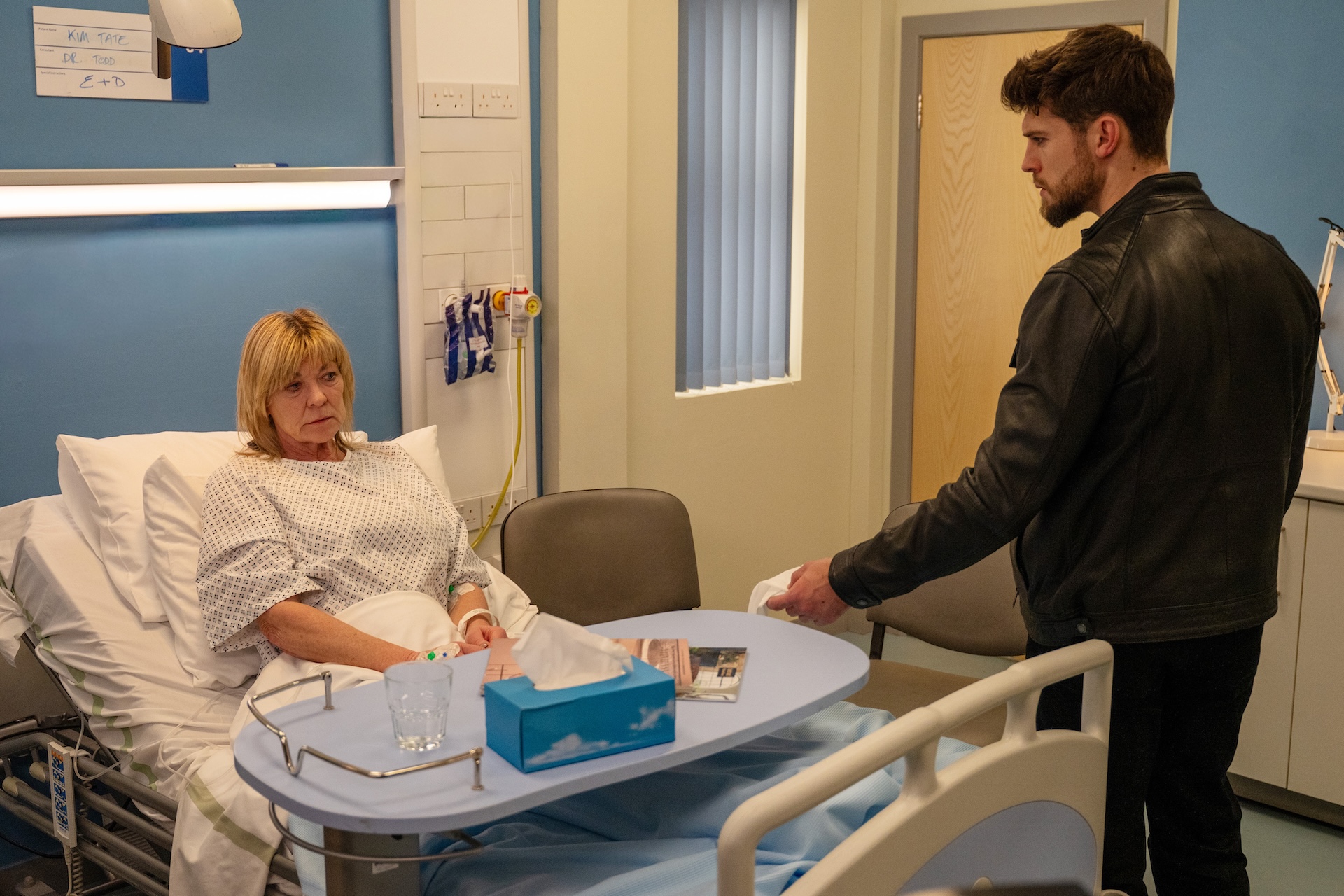 Kim is unnerved in hospital as Joe tries to help in Emmerdale spoilers