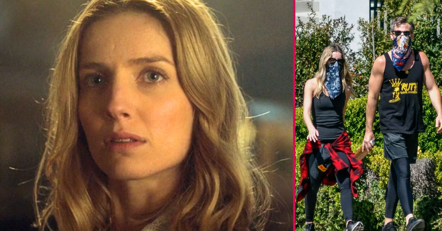 Annabelle Wallis in Peaky Blinders and a photo of her and Chris Pine