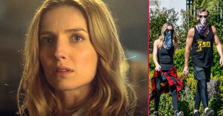 Annabelle Wallis in Peaky Blinders and a photo of her and Chris Pine