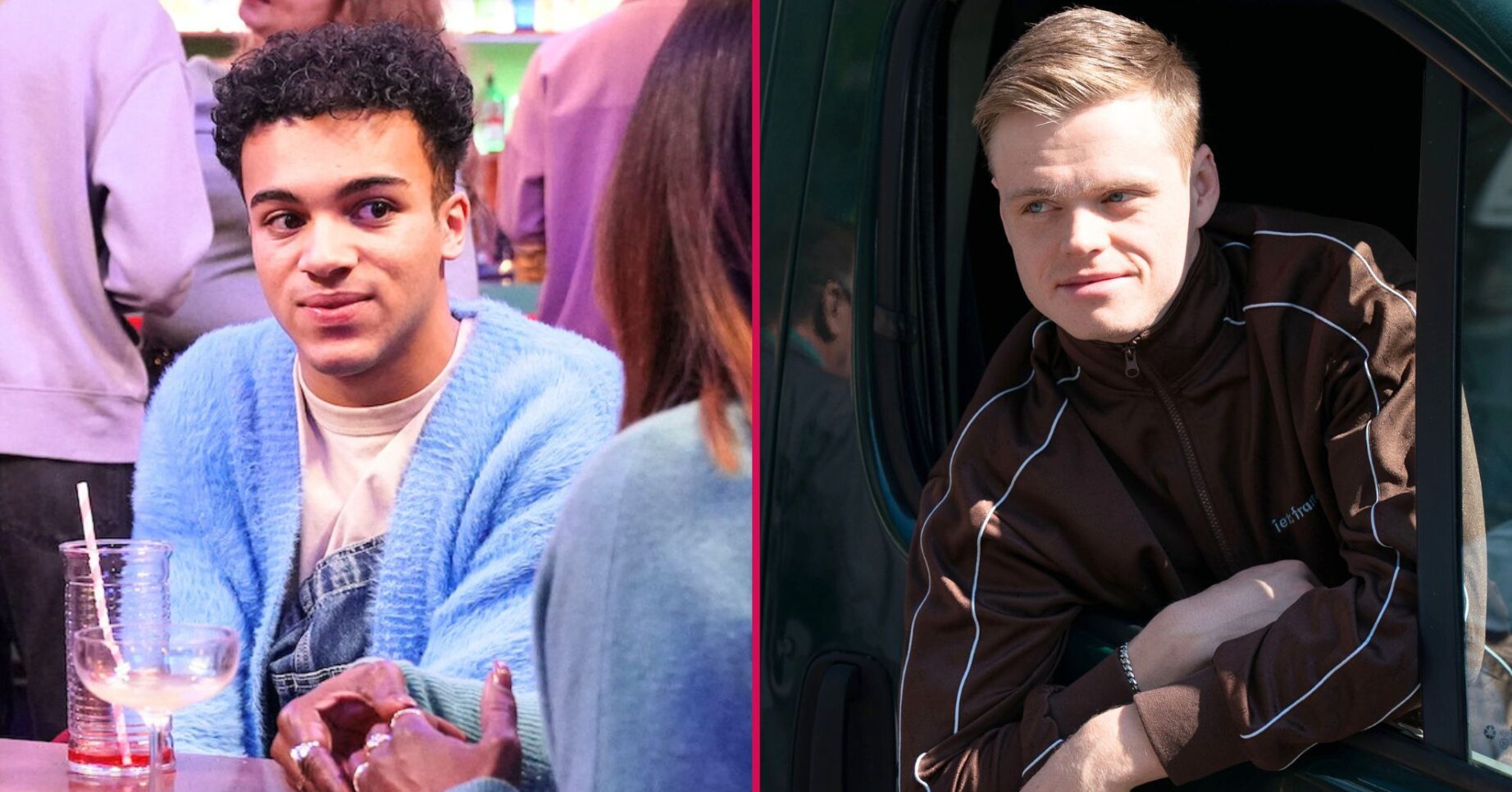 Josh and Oscar split image