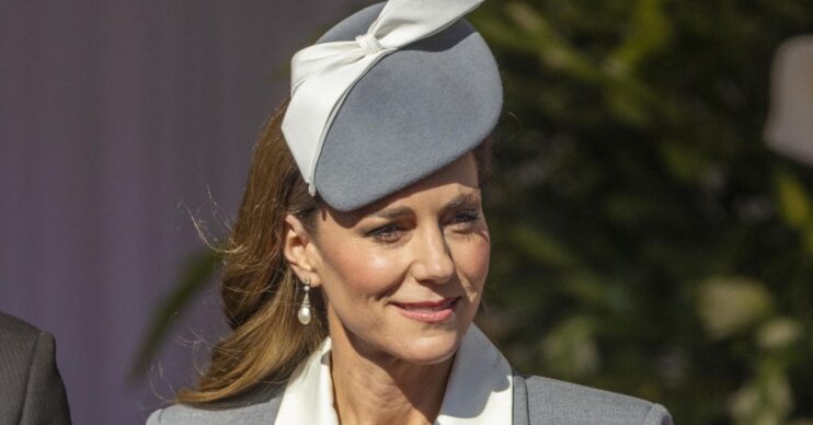 Princess Kate in grey outfit for state visit