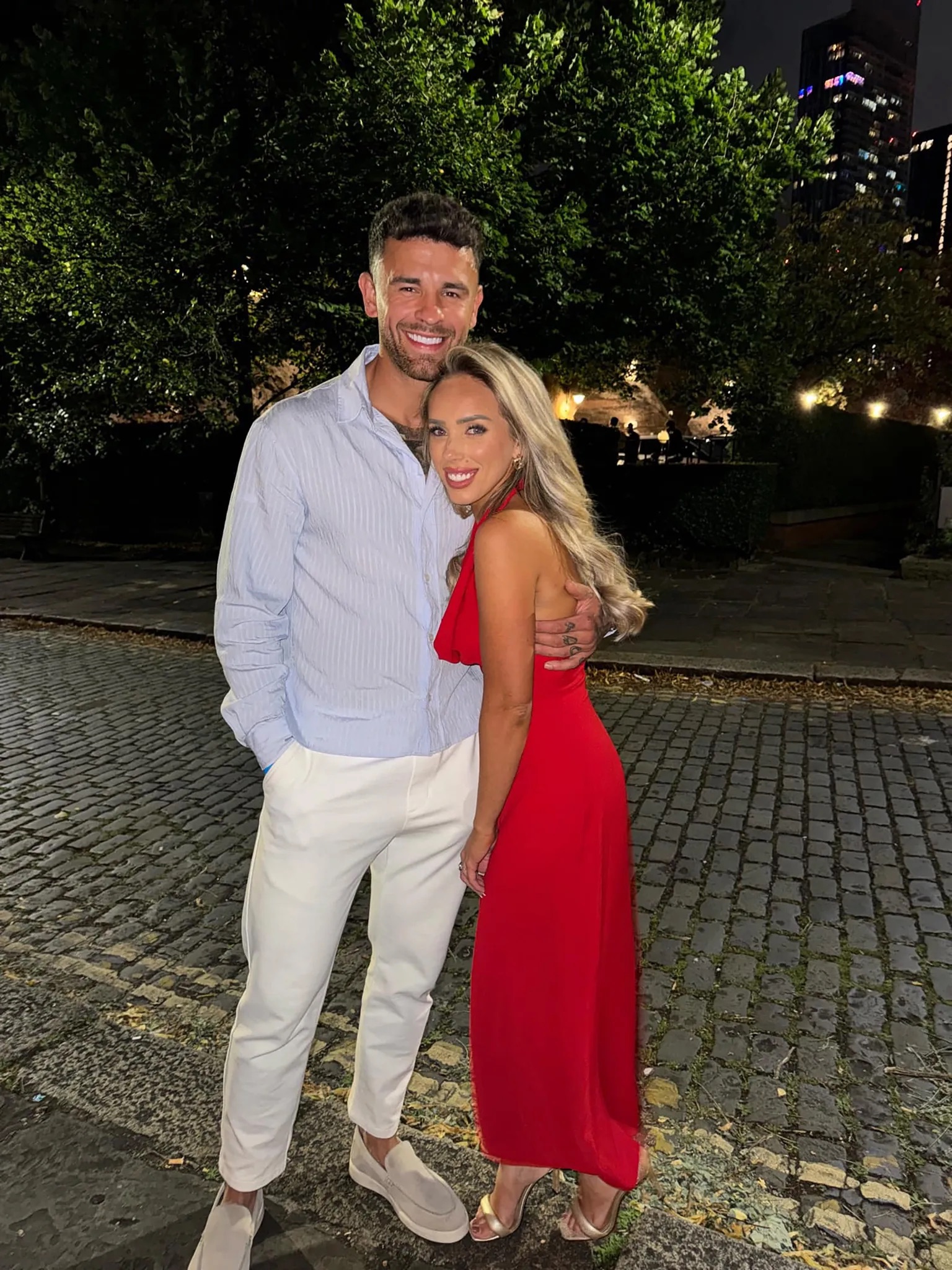 Sam Wolfenden and Grace Richardson smiling