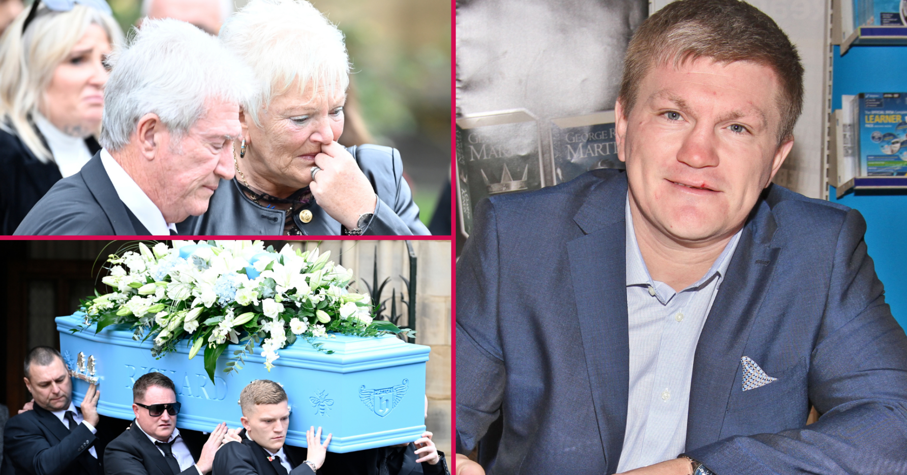 Ricky Hatton, his parents and his coffin
