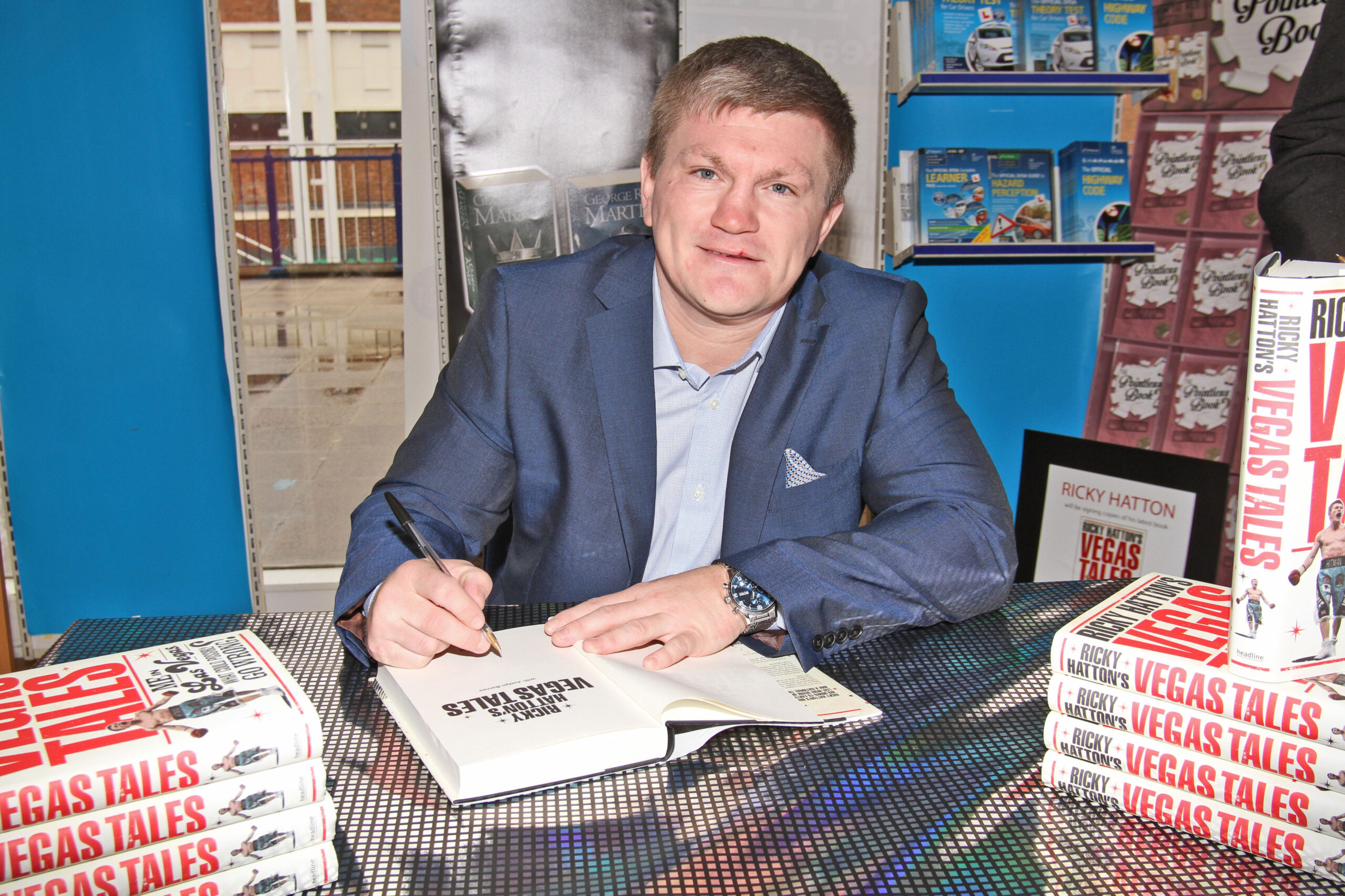 Ricky Hatton at a book signing