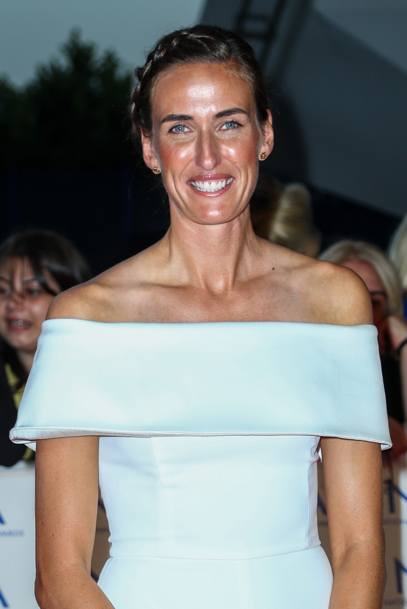 Jill Scott at an event wearing a pale blue dress 