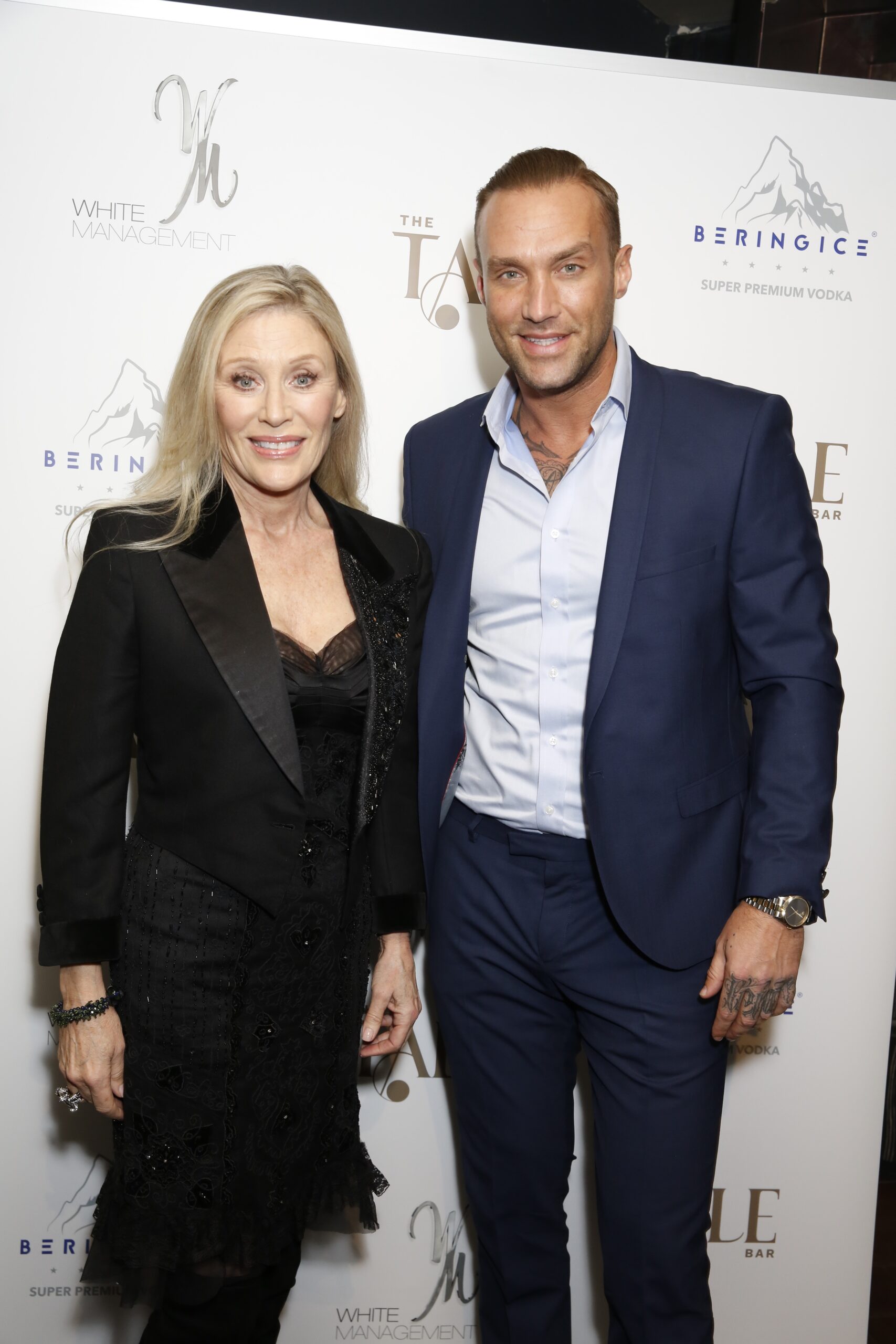 Angie Best and Calum Best on the red carpet 