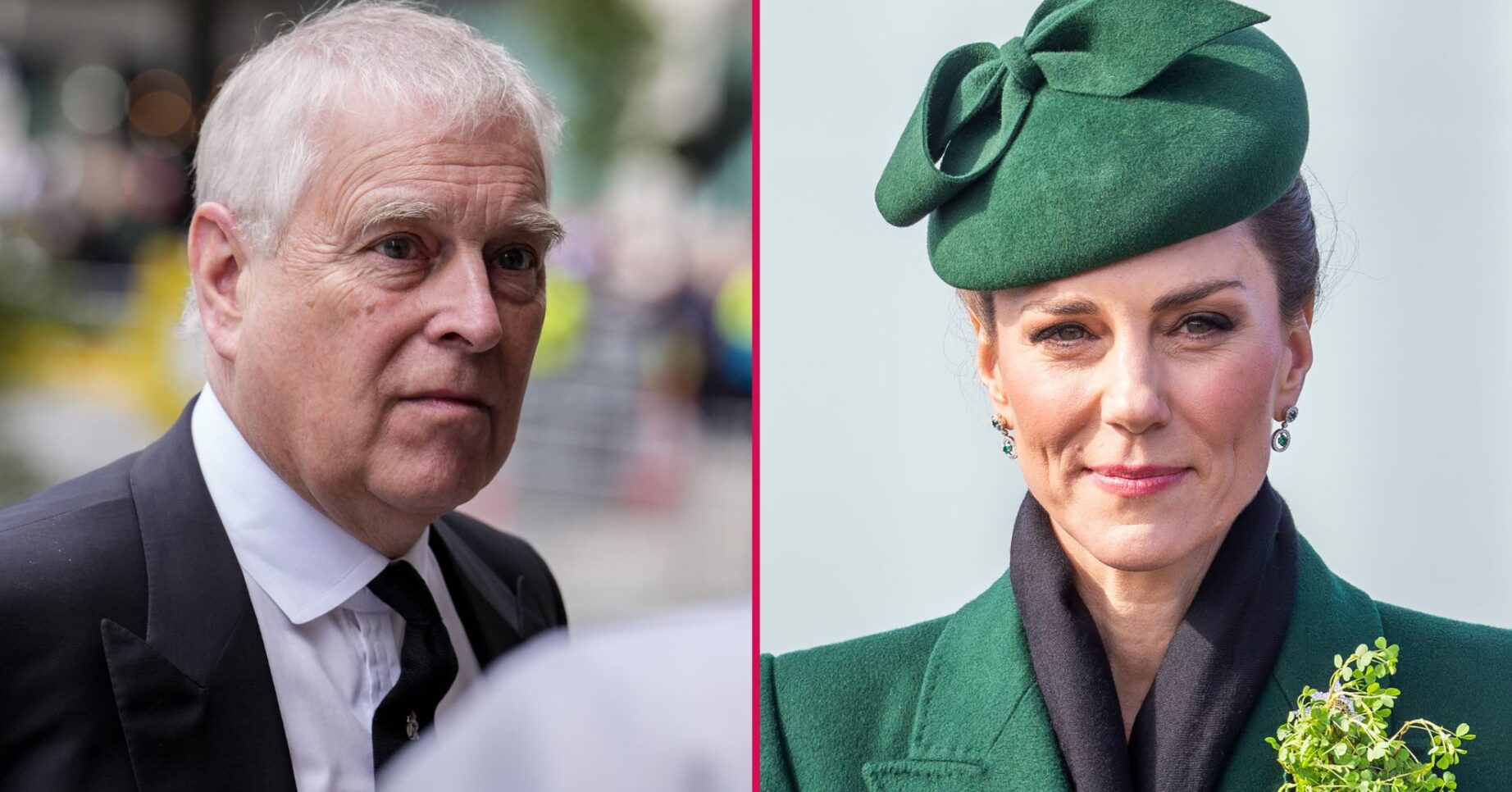 Andrew Mountbatten-Windsor frowning beside Princess Kate Middleton