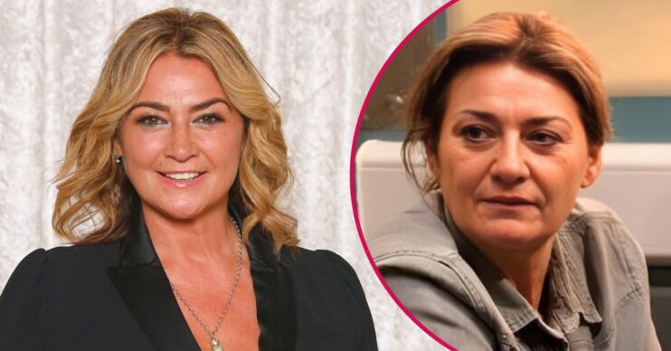 Natalie J Robb and Moira in Emmerdale (Credit: ITV/David Fisher/Shutterstock)