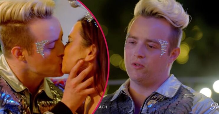John Grimes kissing ex-girlfriend Sophie on Celebrity Ex On The Beach