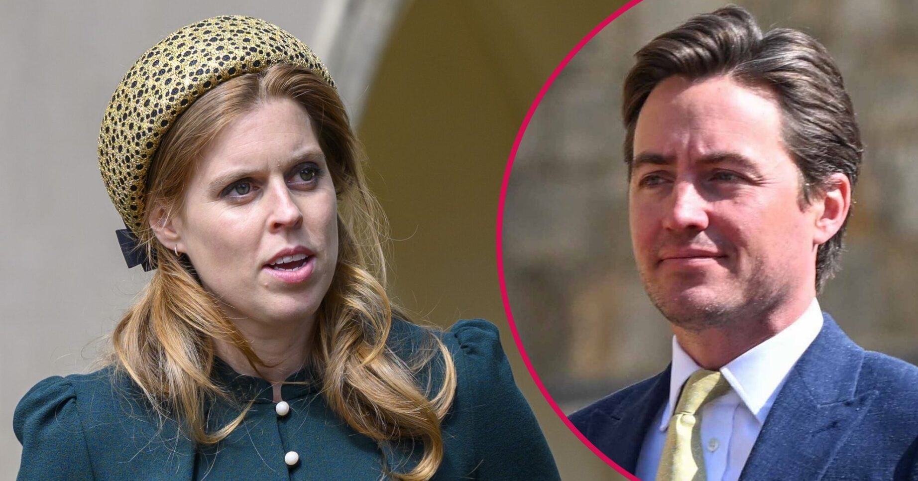 ED composite of Princess Beatrice and husband Edoardo at Easter service