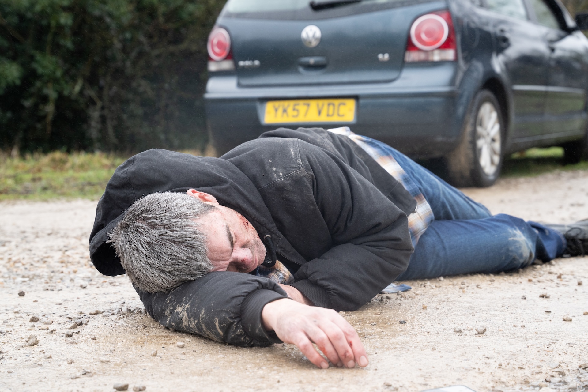 Cain knocked unconscious 