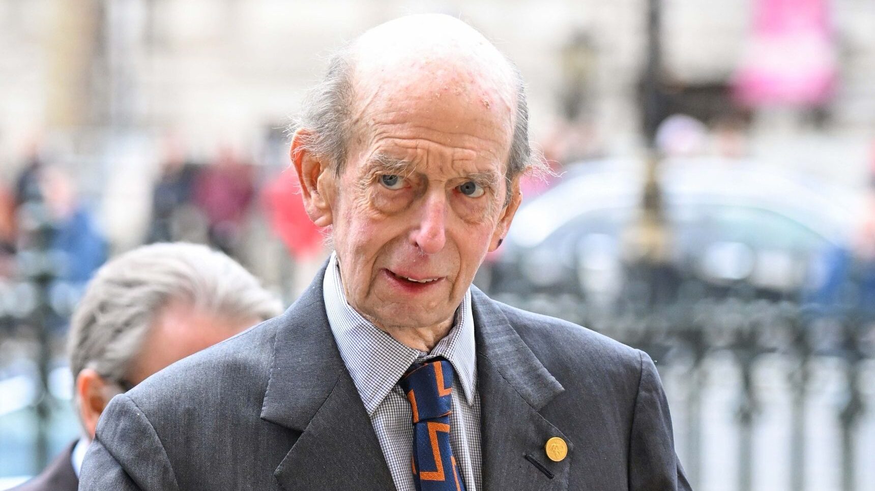 Duke of Kent attending royal service in suit