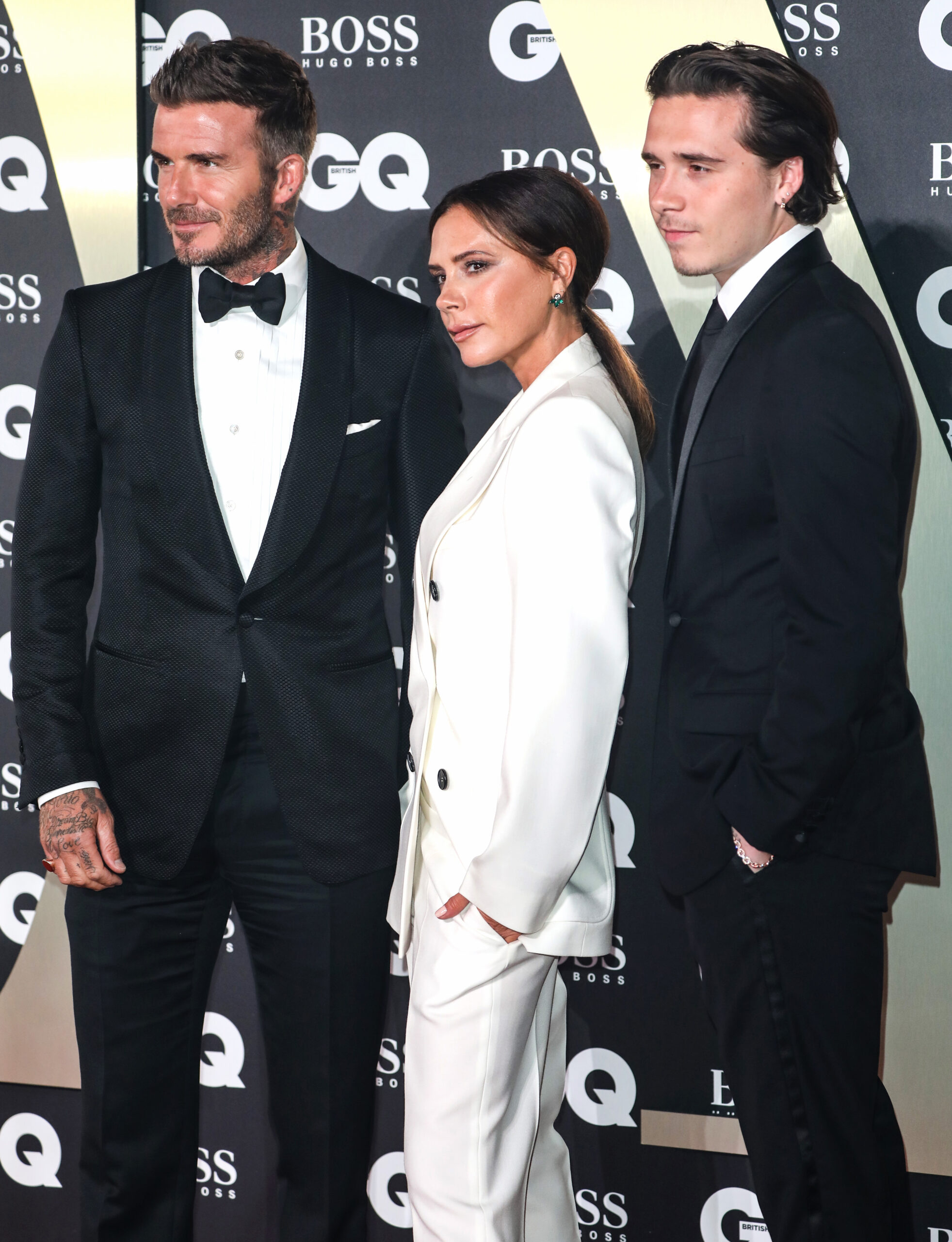 Brooklyn David and Victoria Beckham 