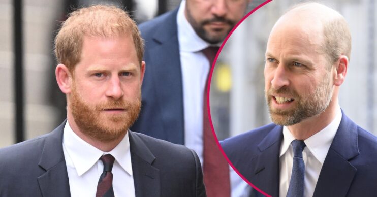 ED composite of Prince Harry and William at different events