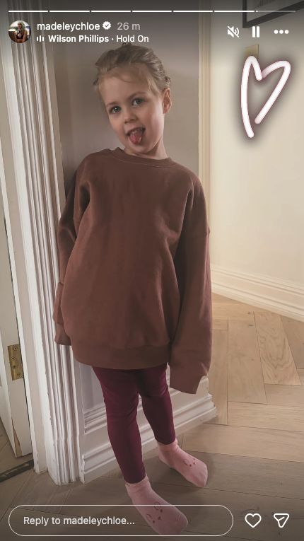 Chloe Madeley's daughter Bodhi