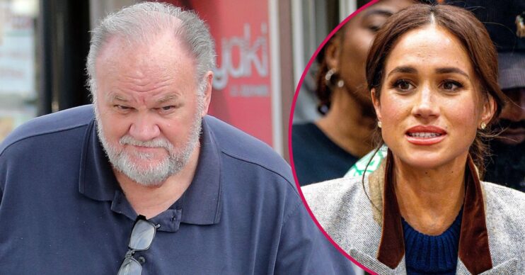 ED composite of Thomas Markle and Meghan looking serious