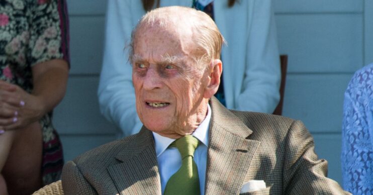 Prince Philip in suit at Royal Windsor Cup Final 2018