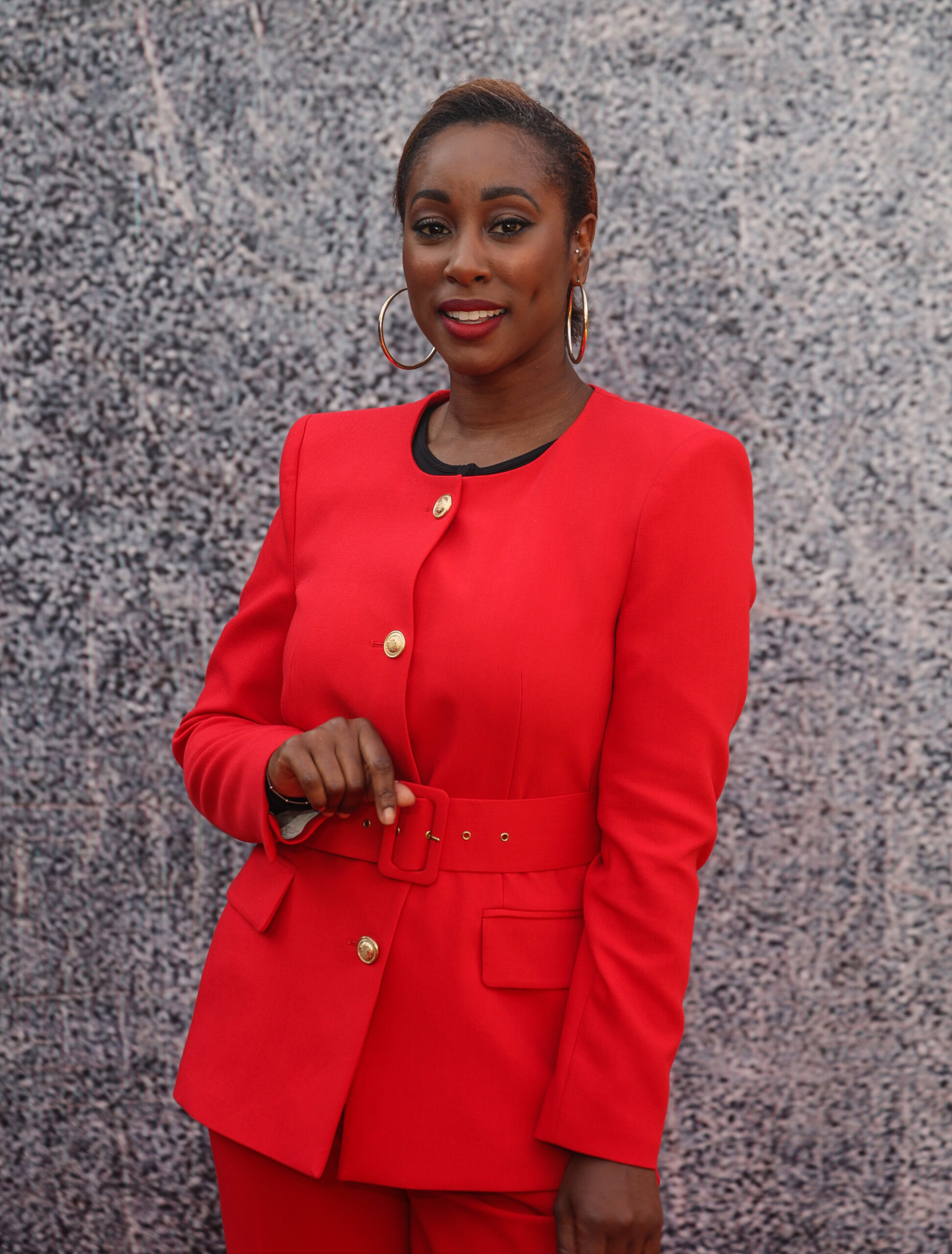 Scarlette Douglas wearing red