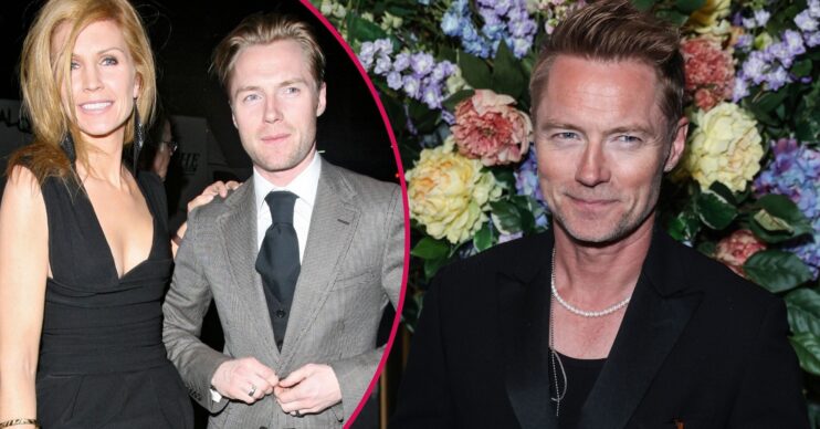 Ronan Keating and Yvonne Connolly smiling/Ronan Keating smiling