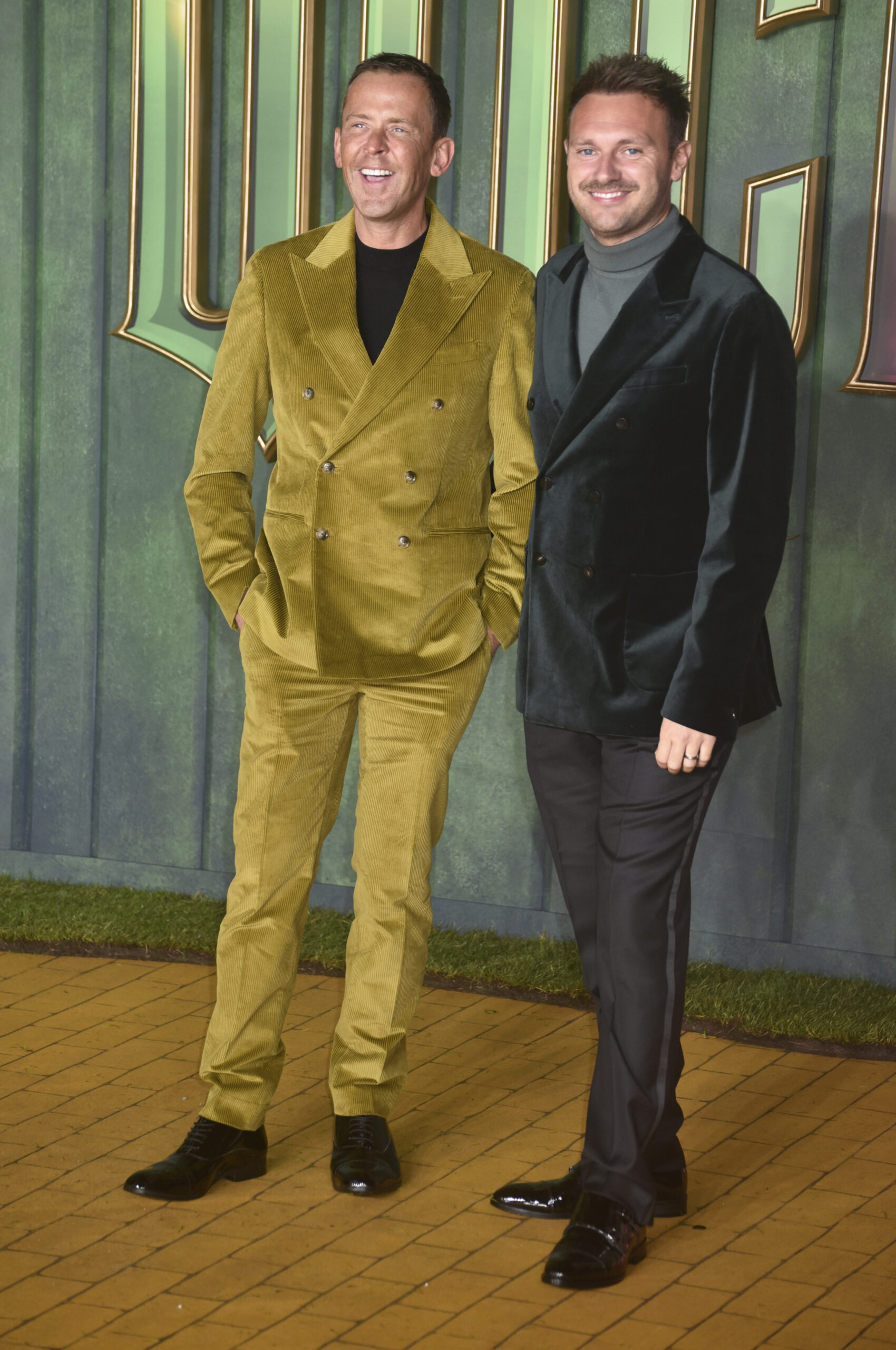 Scott Mills and Sam Vaughan on the red carpet 