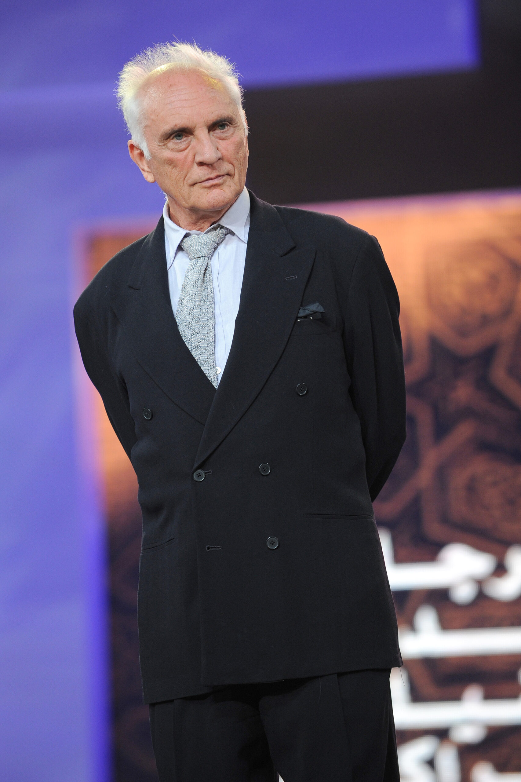 Terence Stamp in a suit