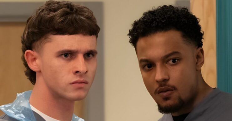 EI pic: Jacob and Richard at the hospital