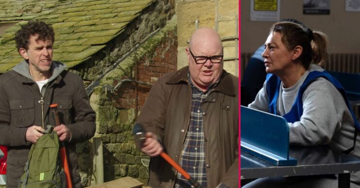 EI split pic: Paddy and Marlon / Moira in prison