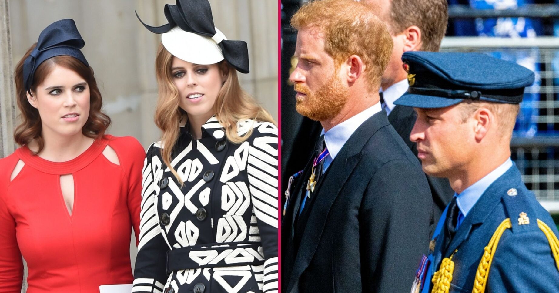 Princess Eugenie, Princess Beatrice, Prince Harry and Prince William