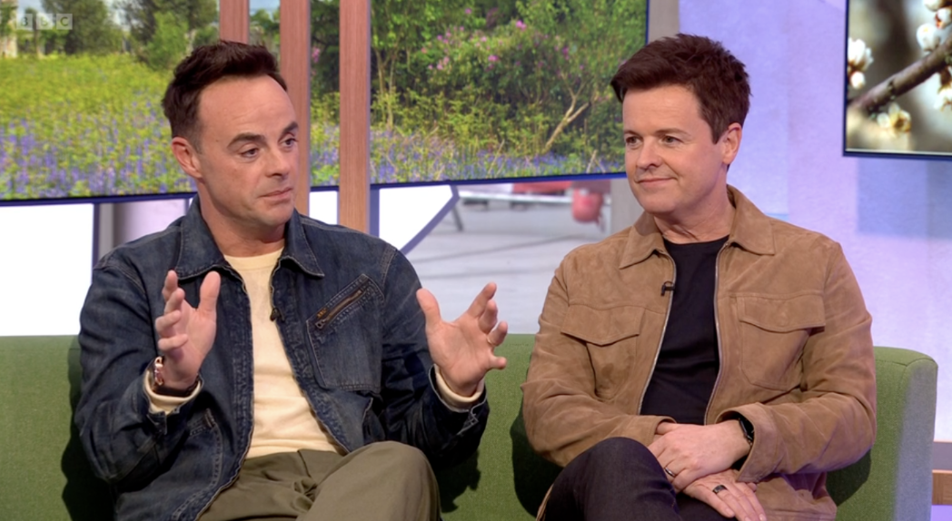 Ant and Dec on One Show sofa 