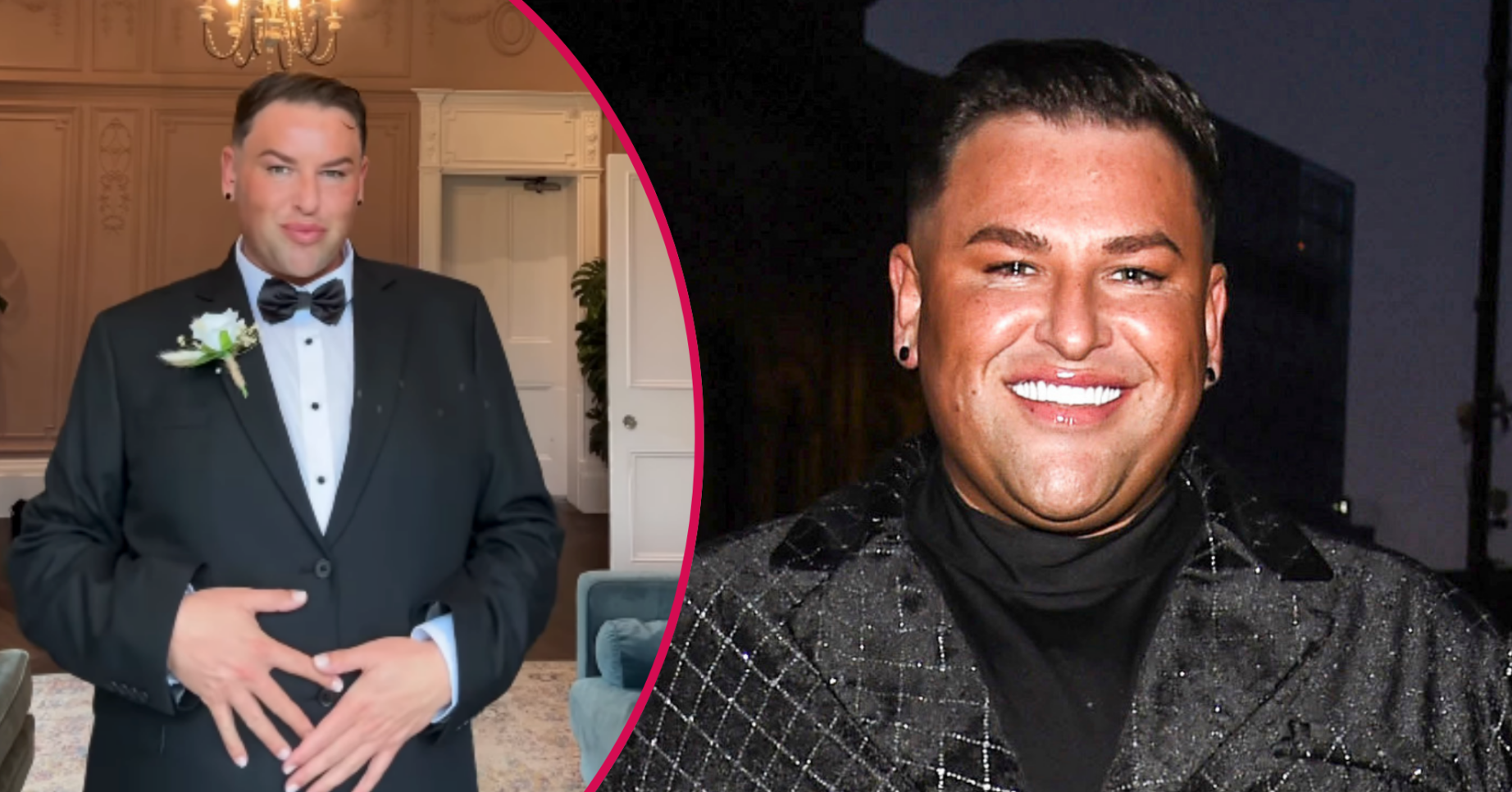 David Potts smiling and at his twin's wedding