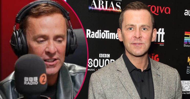 Scott Mills on the red carpet/Scott Mills on his BBC Radio 2 show