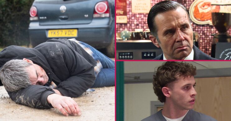 Cain, Graham and Jacob in Emmerdale split pic (Credit: ITV/Comp ED!)