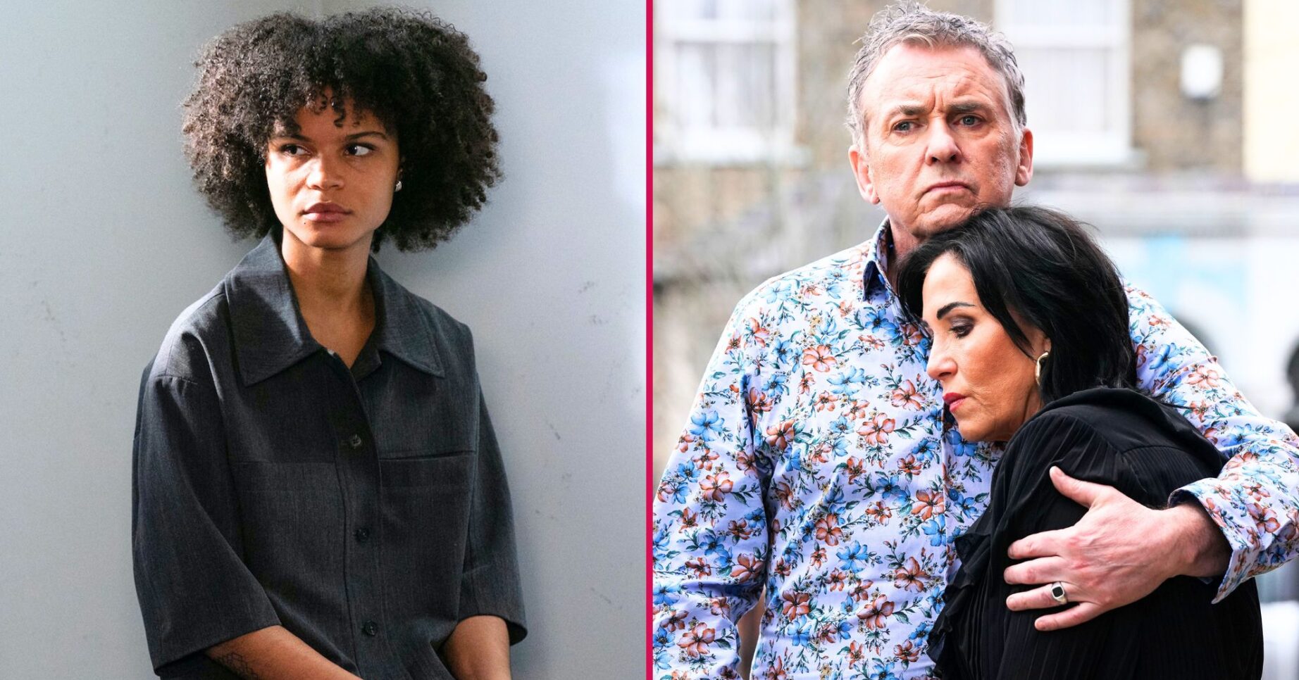 Kat, Alfie and Jasmine split image