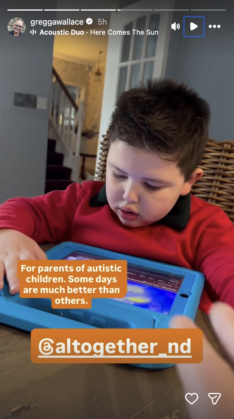 Gregg Wallace's Instagram Story