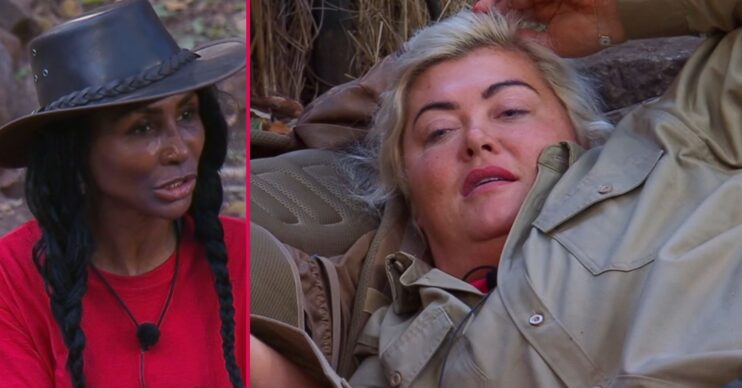 ED composite of Sinitta and Gemma Collins on I'm A Celebrity South Africa
