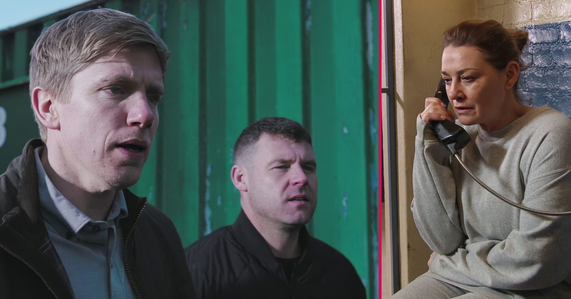 Robert, Aaron and Moira split pic (Credit: ITV/Comp ED)