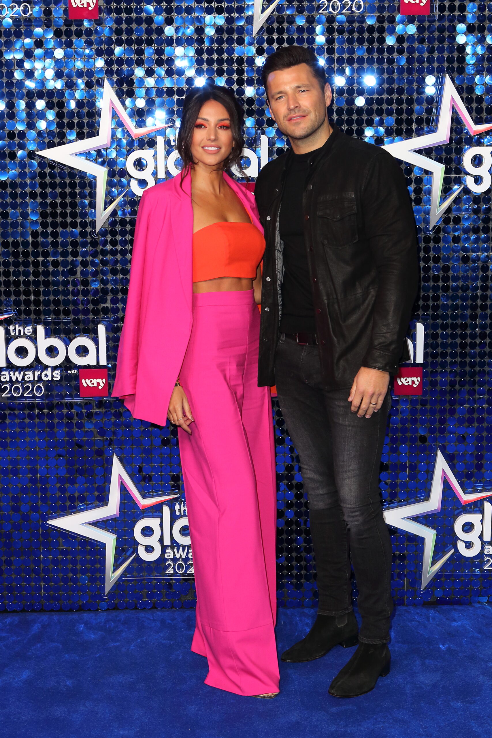 Michelle Keegan and Mark Wright posing