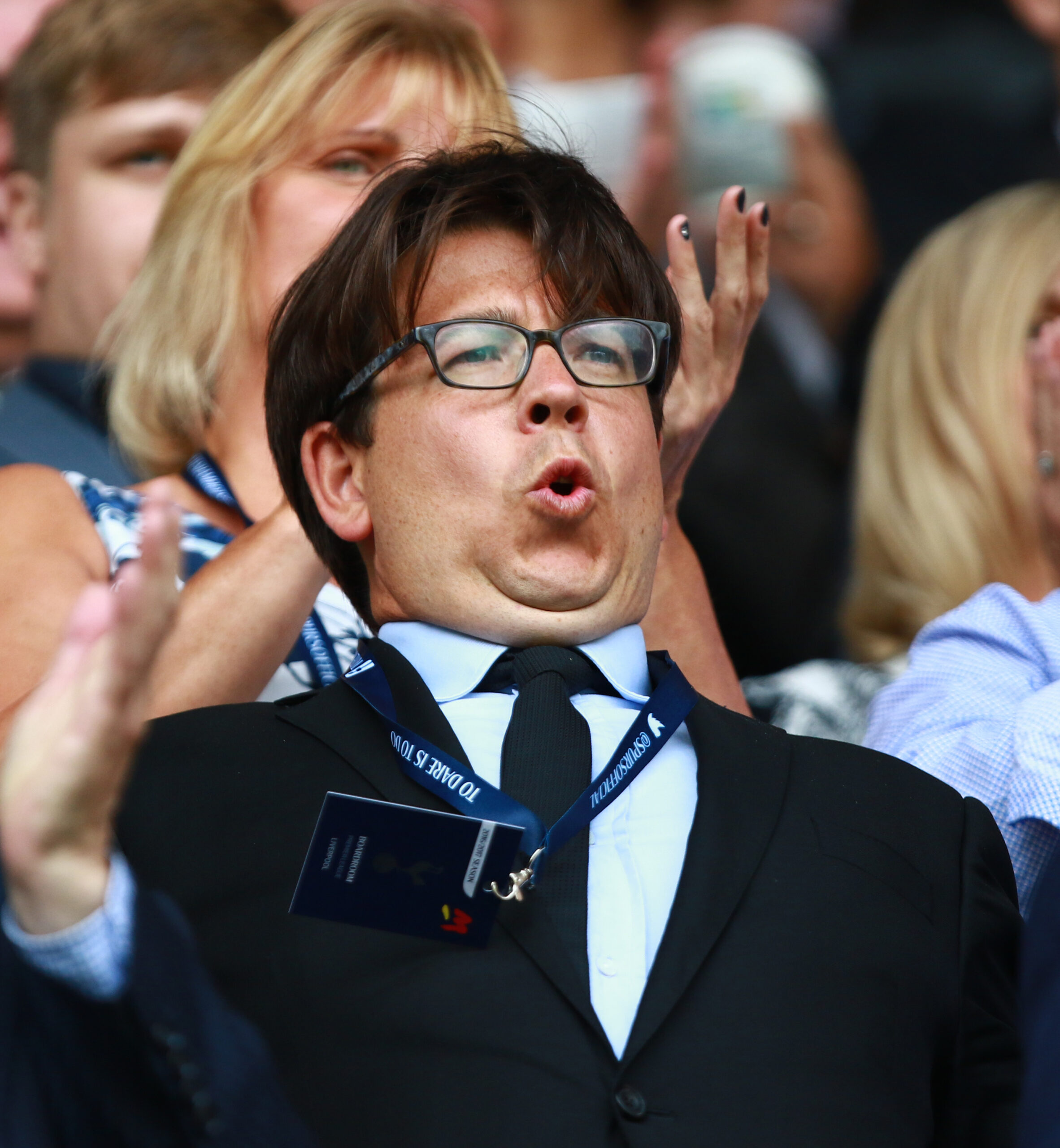 Michael McIntyre at the football