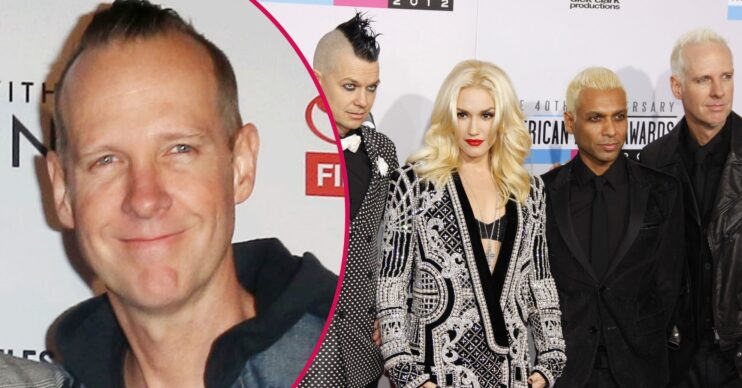 Tom Dumont smiling / No Doubt on the red carpet