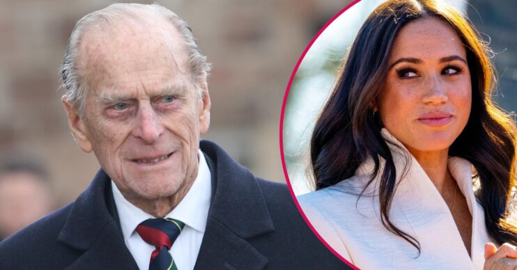 ED composite of Prince Philip in suit and Meghan Markle at Invictus Games