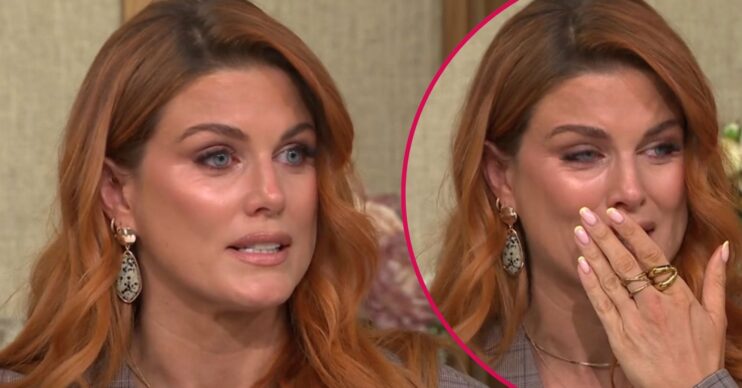 Ashley James crying on This Morning