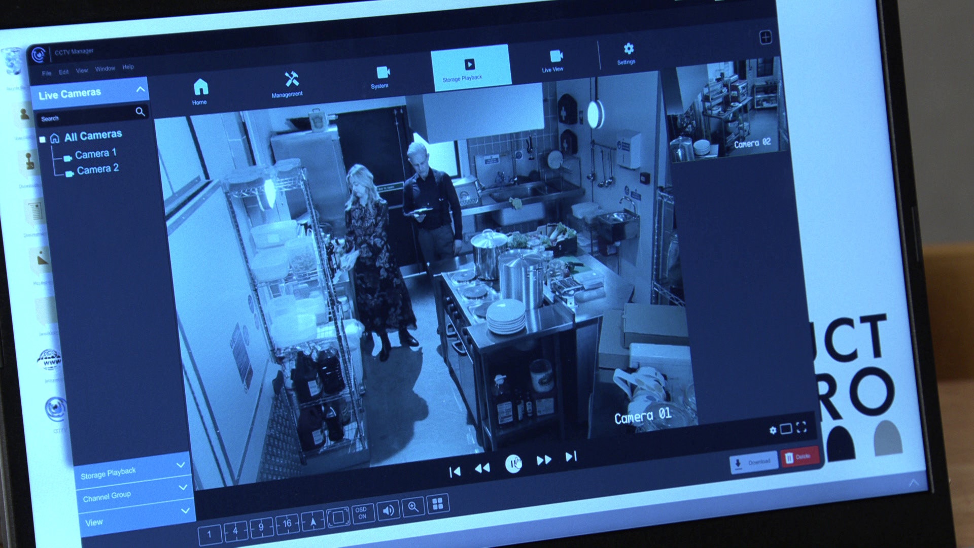 CCTV footage of Nick and Toyah