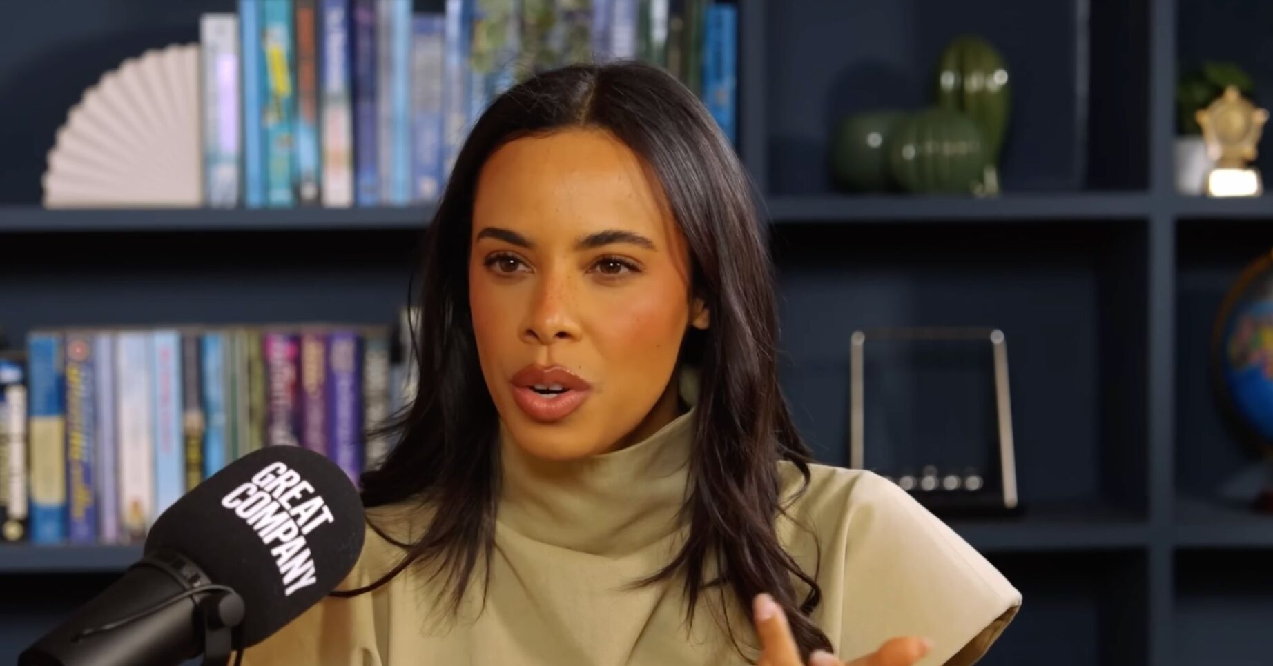 Rochelle Humes on a podcast