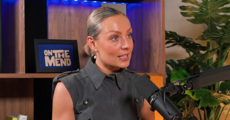 Amy Dowden on a podcast