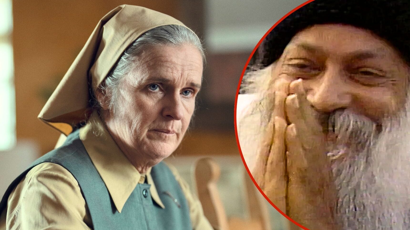 Siobhan Finneran in Unchosen and a screenshot from Wild Wild Country