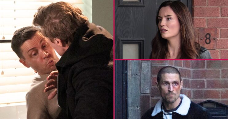 Todd, Theo, Jodie and Carl split pic in Coronation Street spoilers (Credit: ITV)
