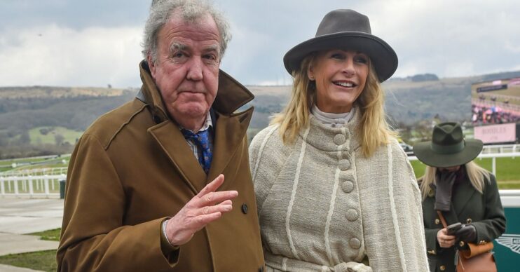 Jeremy Clarkson and Lisa Hogan in tweed at the races