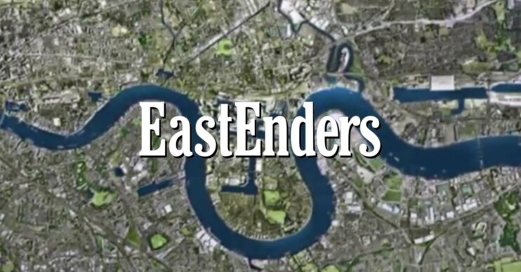 EastEnders logo and background (Credit: BBC/Composite: EI)